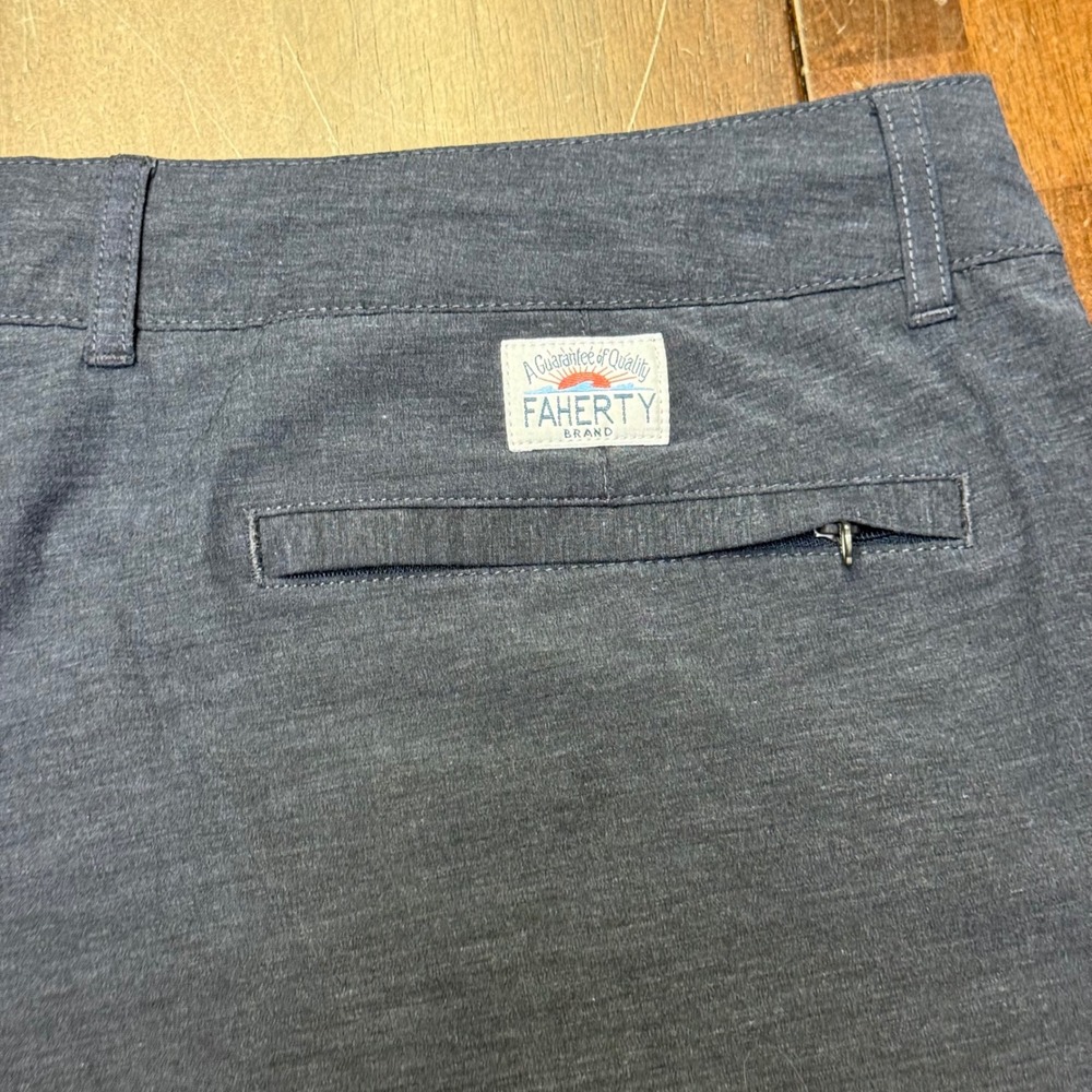 Faherty All Day Shorts Mens 38 Charcoal Grey Hybrid Stretch MSC0012 XL Beach - Picture 4 of 9